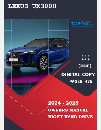 lexus ux250h 2024-2025 owners manual
